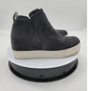 Dolce Vita Wyn Black Suede Fashion Wedge w/ Faux snakeskin 6.5